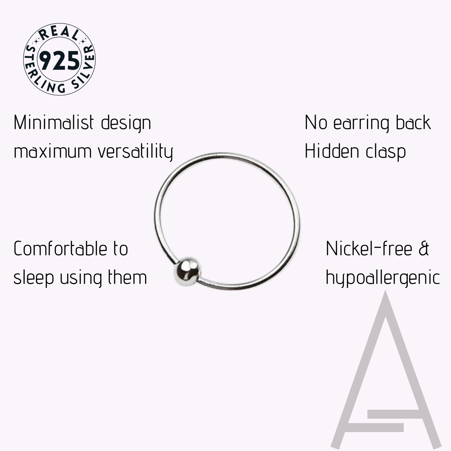 eclipse halo earrings - sterling silver 925