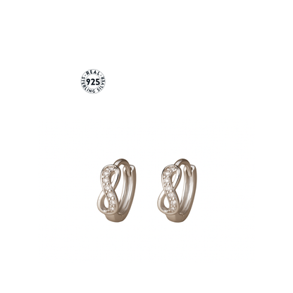 infinite hoop earrings - sterling silver 925