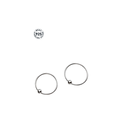 eclipse halo earrings - sterling silver 925
