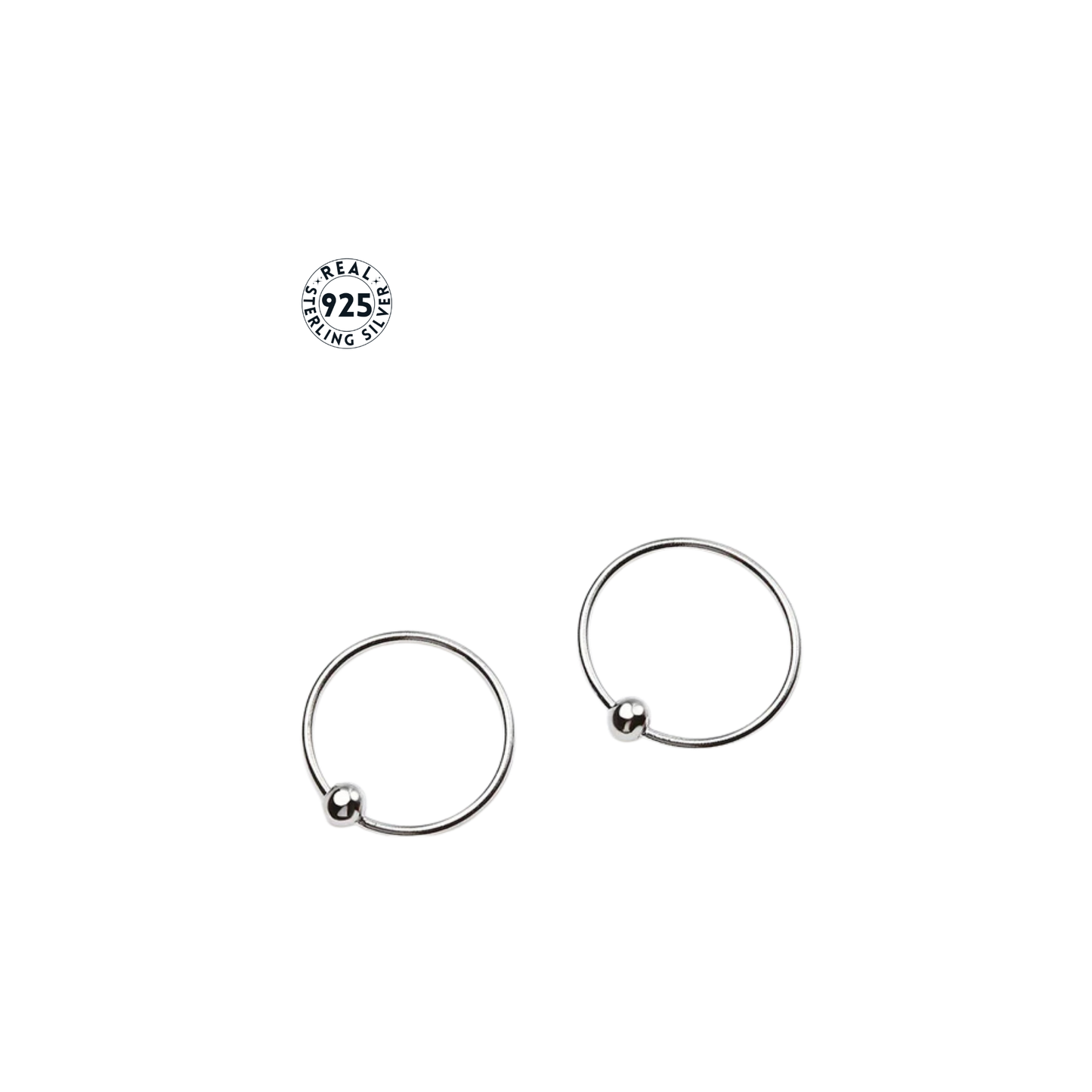 eclipse halo earrings - sterling silver 925