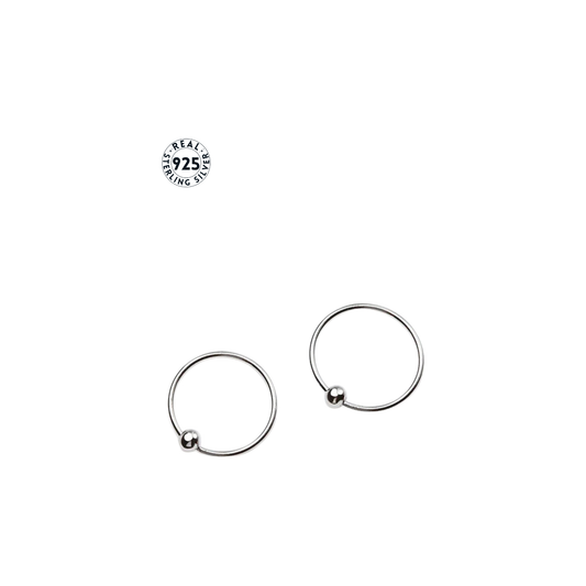 eclipse halo earrings - sterling silver 925