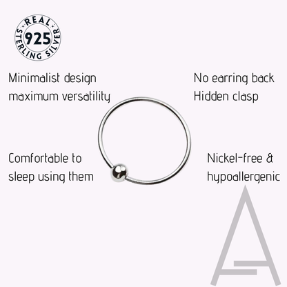eclipse halo earrings - sterling silver 925